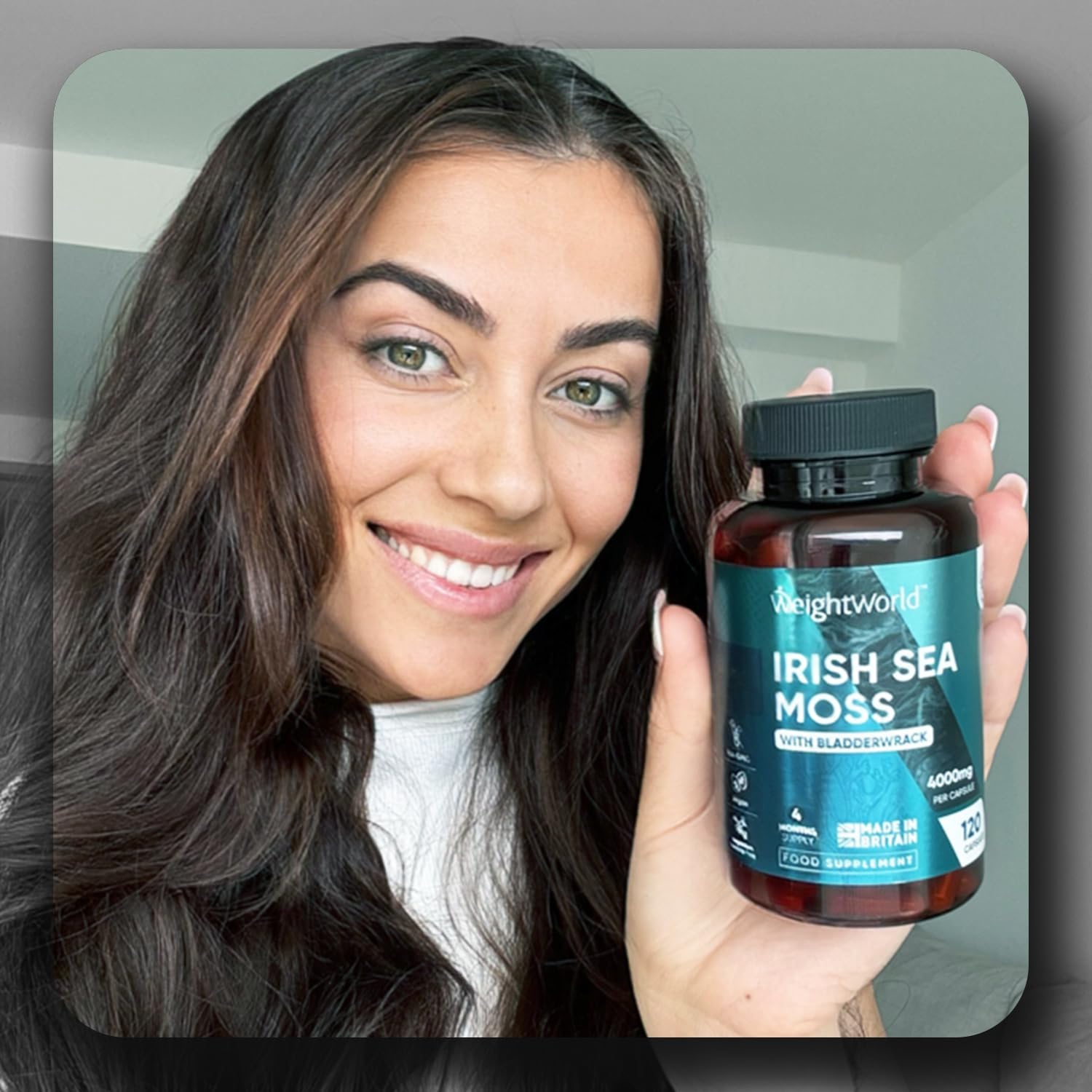 Irish Sea Moss 4000mg - 4 Months Supply - 120 Sea Moss Capsules - Added with 639mg of Bladderwrack - 1 Capsule a Day - Made in The UK - Non-GMO - Vegan & Magnesium Stearate-Free Supplement : Amazon.co.uk: Health & Personal Care