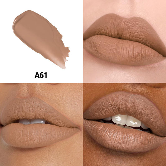 Black Lipstick Matte Liquid Lipstick Long Lasting For Women Smudgeproof Lipsticks Color Stay Dark Black Lipsticks Vegan Cruelty-Free Lip Gloss (911 Black Rose)