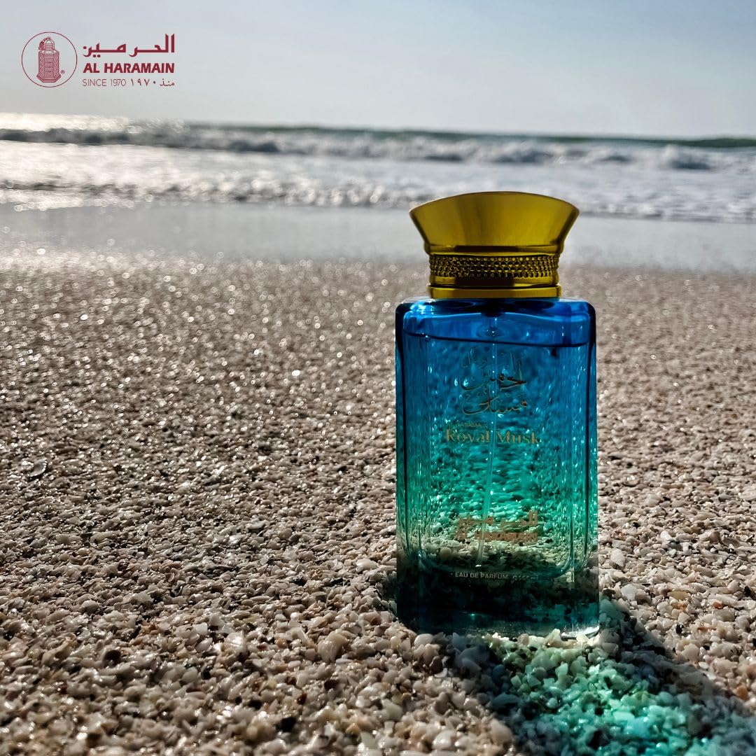 Al Haramain Royal Musk For Unisex - Arabian Perfume For Women & Men - Long Lasting Floral Citrus Fragrance With Notes Of Bergamot, Ylang-Ylang, Jasmine, Musk - Arabic Cologne - 3.4 Oz Edp Spray