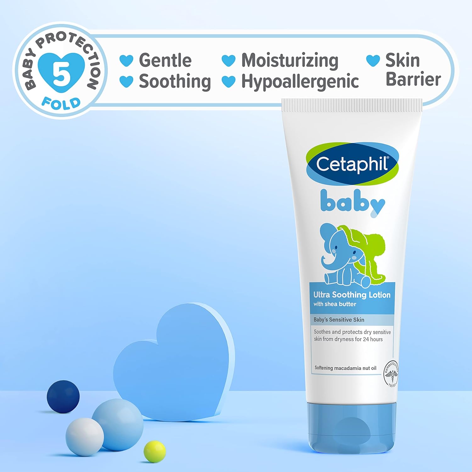 Cetaphil Baby Ultra Soothing Lotion with Shea Butter, Moisturize and Soothe Dry Skin,8 oz : Baby