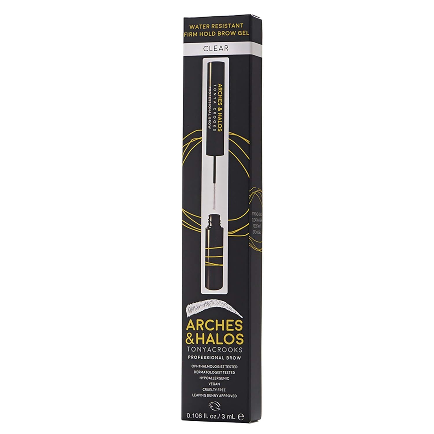 Arches & Halos Natural Hold Brow Gel - Coat And Condition Brows - Vegan And Cruelty Free Makeup - Clear, 0.1 Oz : Beauty & Personal Care
