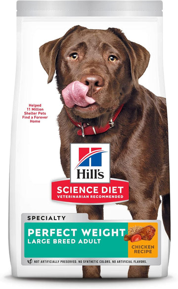 Hill'S Science Diet Adult Perfect Weight For Weight Management, Large Breed Dry Dog Food, Chicken Recipe, 28.5 Lb. Bag