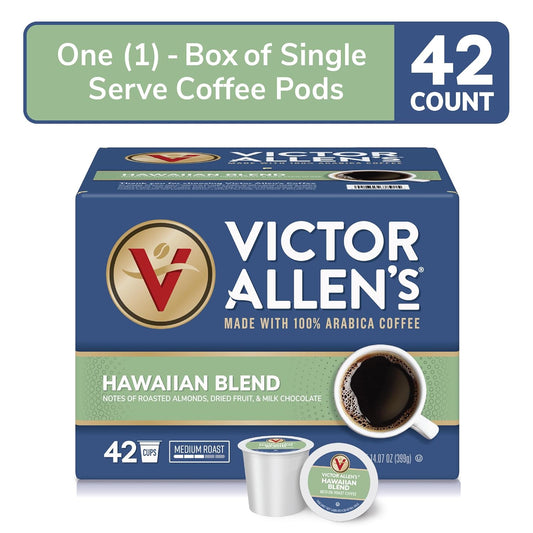 Victor Allen'S Coffee Hawaiian Blend, Medium Roast, 42 Count, Single Serve Coffee Pods For Keurig K-Cup Brewers (Formerly Kona Blend)