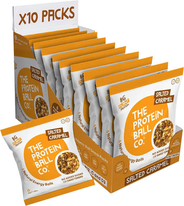 Protein Balls Lemon And Pistachio By The Protein Ball Co - 100% Natural, Vitamin Enriched, Protein Snacks - 10 X 45G Bags - High Fibre, Gluten Free, No Added Sugar