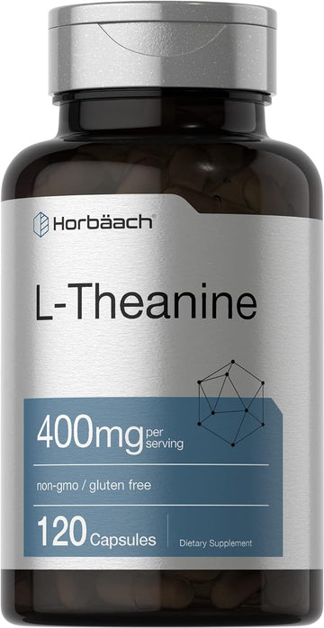 Horbäach L-Theanine | 400Mg | 120 Capsules | Non-Gmo & Gluten Free