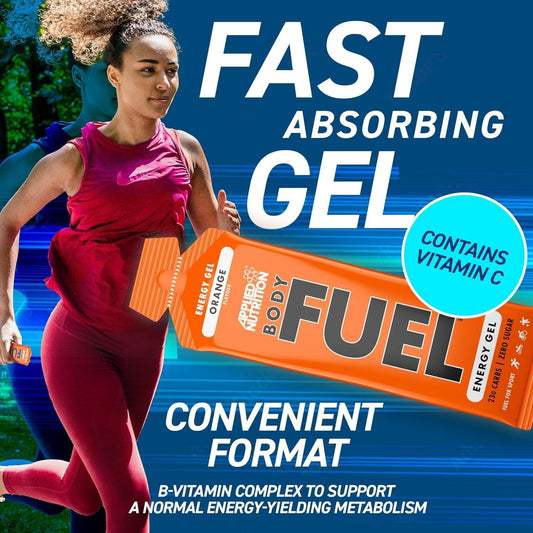 Applied Nutrition Bodyfuel Energy Gel - Fast Energy Gels, Fuel For Sport, With Carbs, Sugar Free (Box 20 Units X 60G) (Berry Blast)