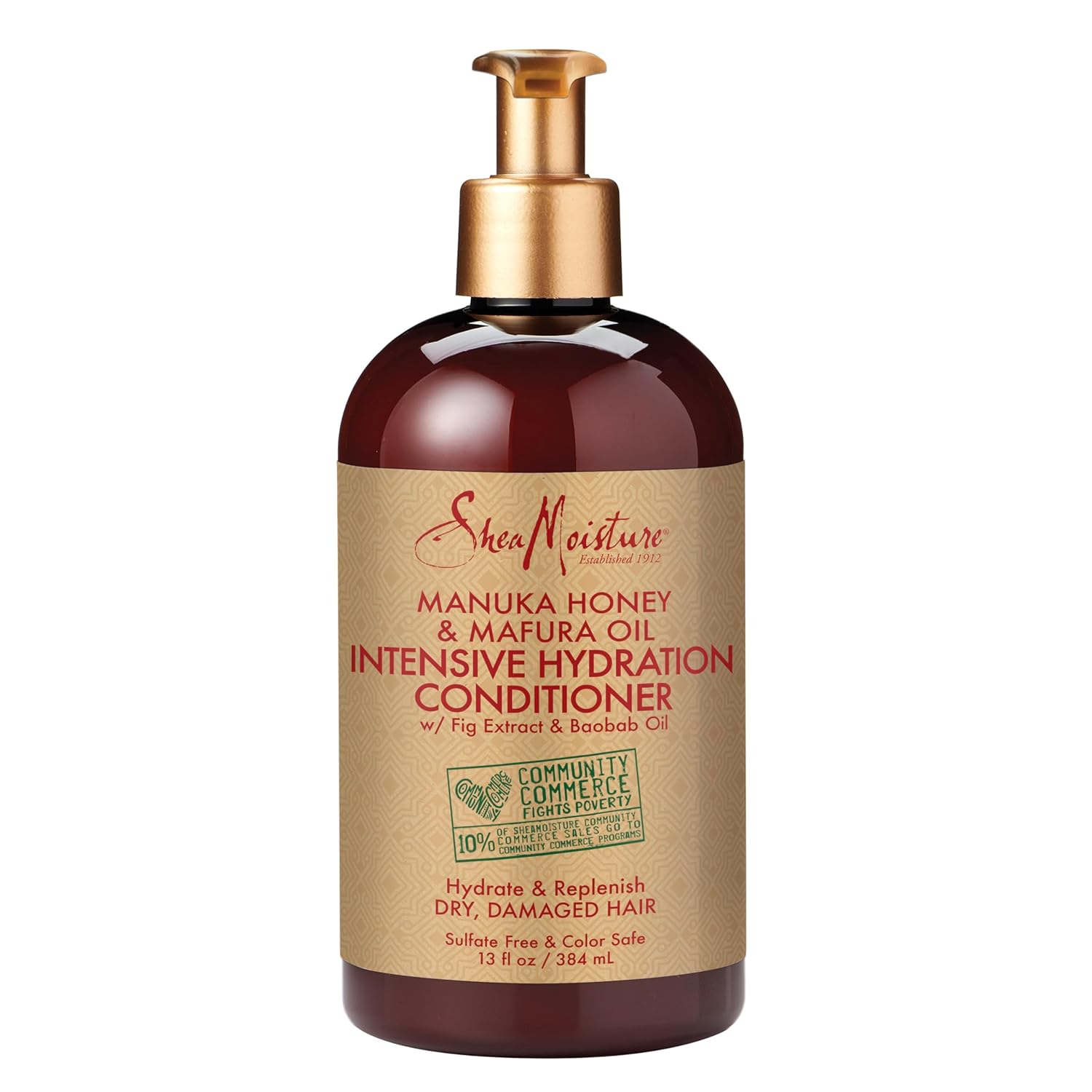 Sheamoisture Conditioner Intensive Hydration For Dry, Damaged Hair Manuka Honey And Mafura Oil To Nourish And Soften Hair 13 Oz