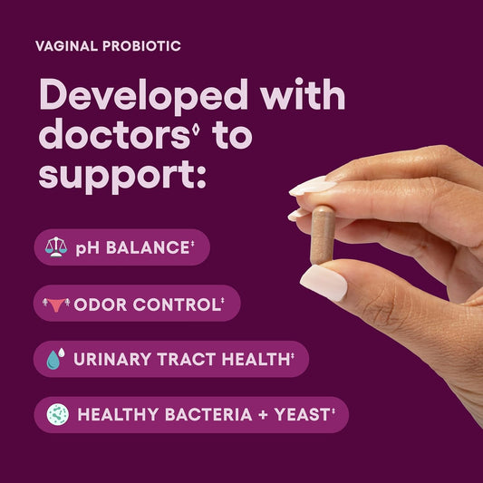 Physician'S Choice Vaginal Probiotics For Women - Unique With Licorice Root - Ph Balance, Odor Control, Yeast, Vaginal Microbiome & Feminine Health - 6B Cfu - Organic Prebiotic, Cranberry - 60 Ct