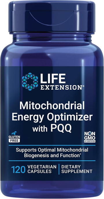 Life Extension Mitochondrial Energy Optimizer With Pqq – For Heart & Brain Health, Energy Management And Anti-Aging - Gluten-Free, Non-Gmo, Vegetarian – 120 Capsules