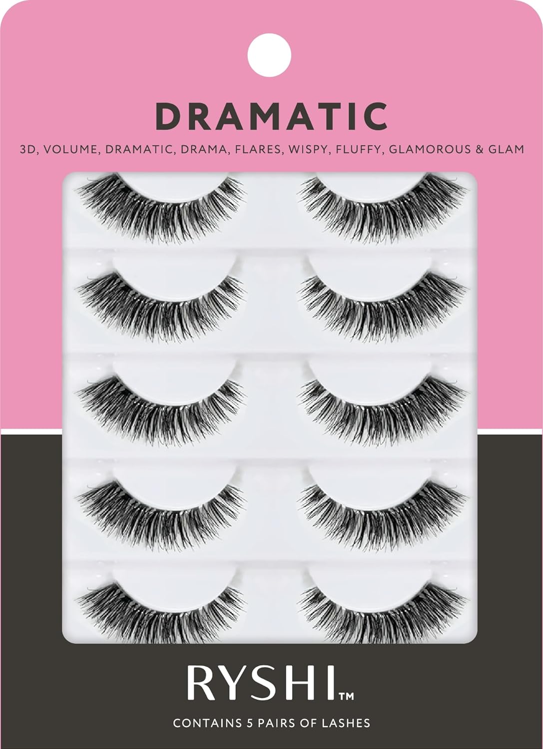 Ryshi Eye Lashes Dramatic- 5 Pair : Beauty & Personal Care