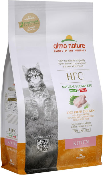 almo nature HFC Kitten Fresh Chicken. Complete Dry Cat Food for Kittens with 100% Fresh Chicken-without Meat Meal. 11-12 Months 300g?70682