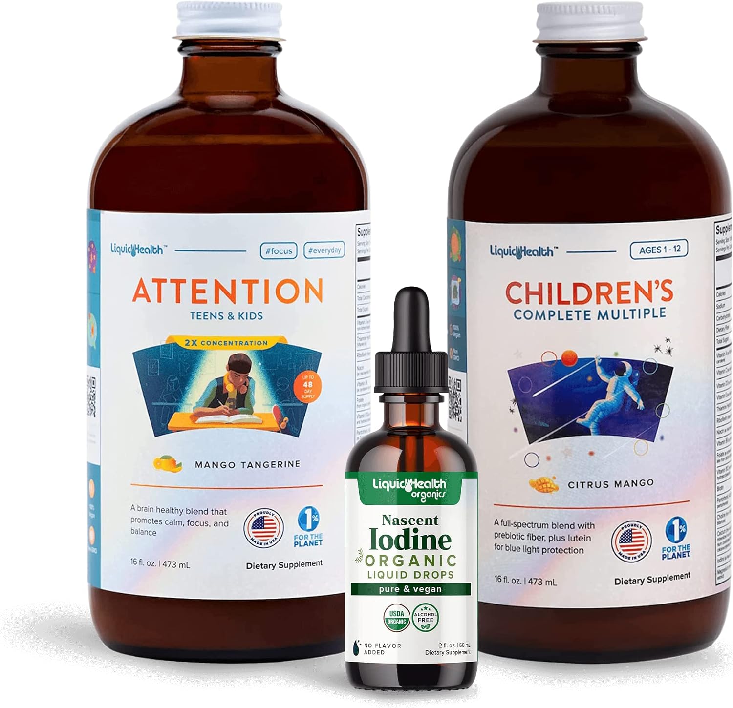 Liquidhealth Child Prodigy Health + Focus Vitamin Bundle