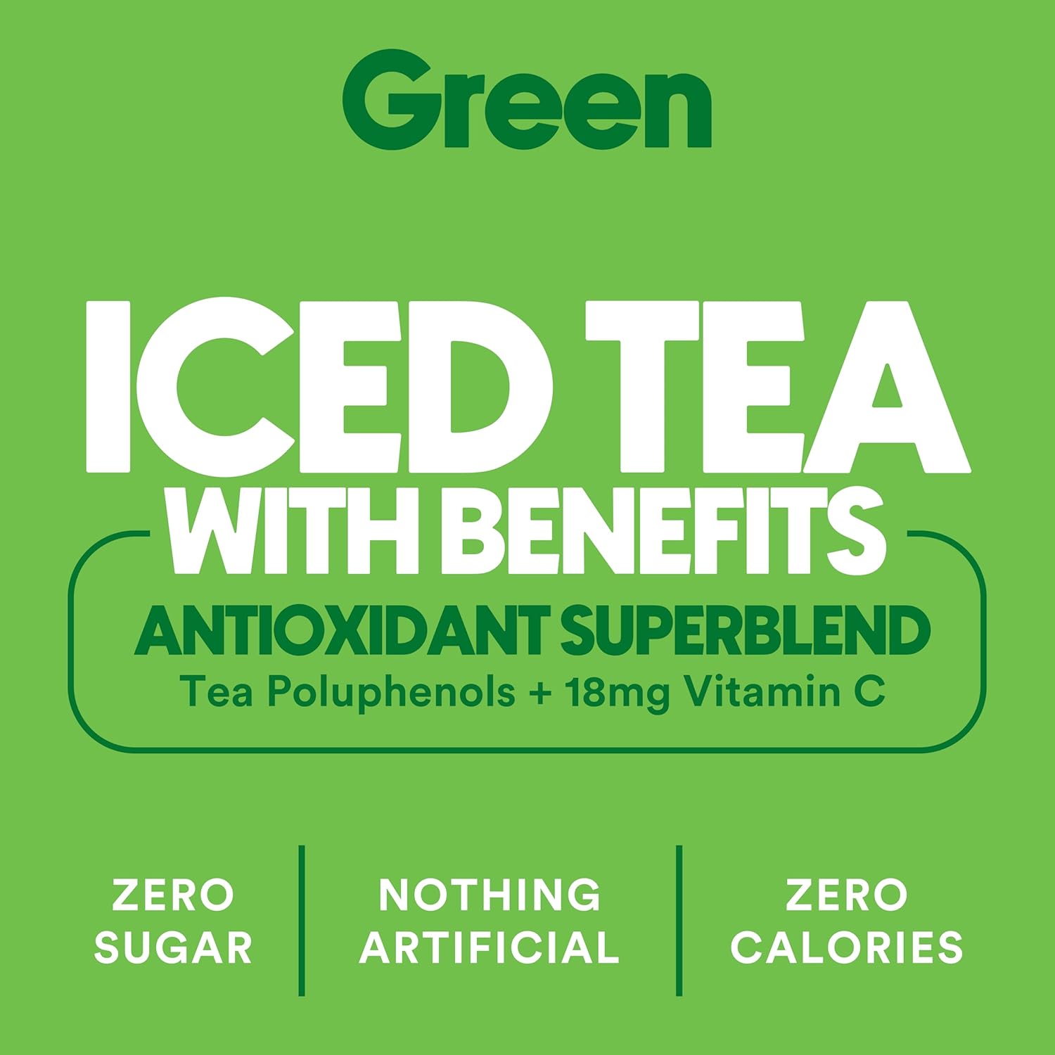 Ryl Iced Tea, Green, Antioxidant Superblend, Zero Sugar, Low Carb, Zero Calorie Iced Tea, 16.0 Fl Oz (12-Pack)