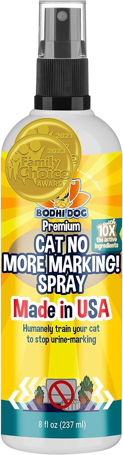 Bodhi Dog Cat No More Marking! Spray | Deters Cats From Urine Marking Indoors & Outdoors | Removes Urine Marking Odors | Safe For Indoor & Outdoor Use | Made In Usa 8Oz