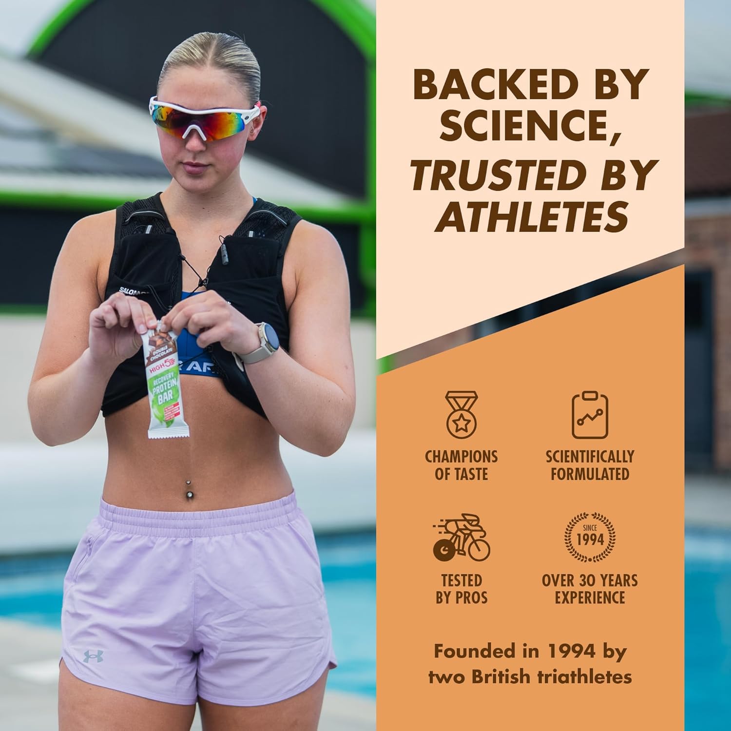 HIGH5 Recovery Protein Bars - Post-Workout Carbohydrate & High Protein Bars with 1:1 Macro Ratio - Chocolate Protein Bars for Muscle Recovery & Repair (Double Chocolate, 12 x 50g Recovery Bars) : Amazon.co.uk: Health & Personal Care