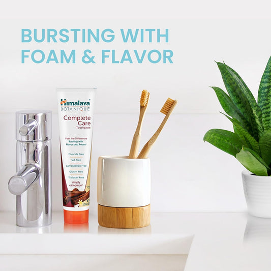 Ecocert Cosmos Natural Certified Himalaya Botanique Complete Care Herbal Toothpaste With Organic Actives, Mint Flavor, Fights Plaque, Freshens Breath, Fluoride Free, Gluten & Sls Free, 75 Ml