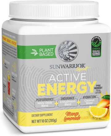 Sunwarrior Vegan Pre Workout Energy Drink | Pre Workout for Women & Me