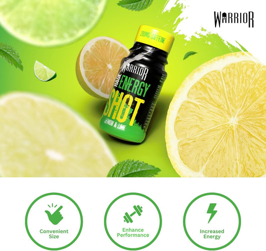 Warrior Rage Energy Shots - Pre Workout Shot Drink 12 X 60Ml - Rtd Fuel Juice Supplement (Liquid Not Gels) - 200Mg Caffeine To Lift Sessions And Running - Contains Vitamin B6 & B12 (Blue Raspberry)