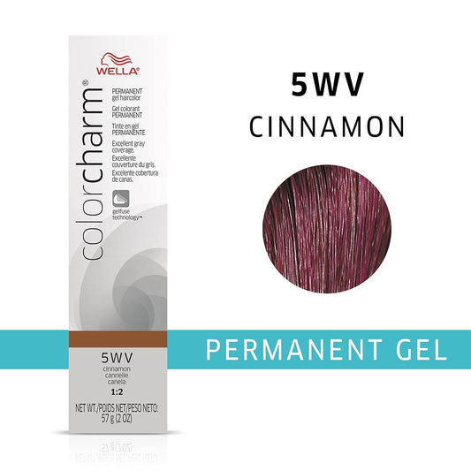 Colorcharm Permanent Gel, Hair Color For Gray Coverage, 5Wv Cinnamon