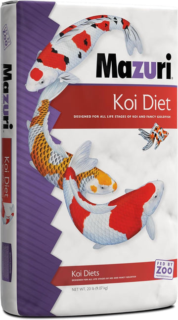 Mazuri Koi | Platinum Ogata Nutritionally Complete Koi Fish Food | For Large Koi - 20 Pound (20 Lb.) Bag