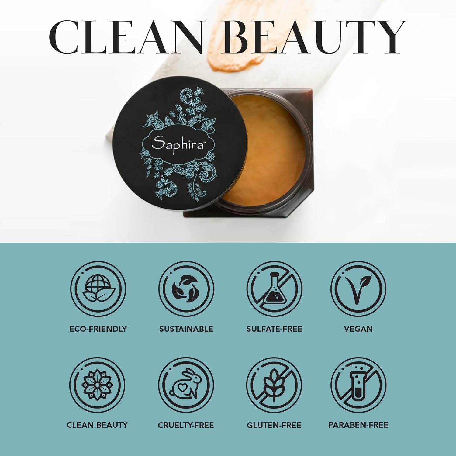 Saphira Mineral Mud Hair Mask, Deep Healing Hair Treatment For Dry, Damaged, Bleached, Color-Treated Hair And Scalp, Sulfate-Free, Paraben-Free, Repairs, Hydrates And Adds Shine, 8.5 Ounce : Beauty & Personal Care