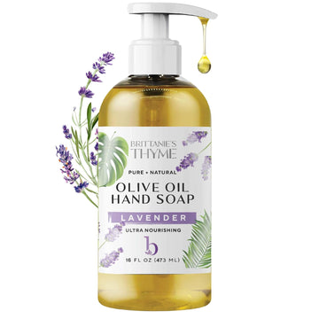 Brittanie'S Pure Organic Castile Liquid Olive Oil Soap Refill, Lavender, 1 Gallon | Face, Body Wash, Dishes, Pets & Laundry | Vegan & Gluten Free Non-Gmo
