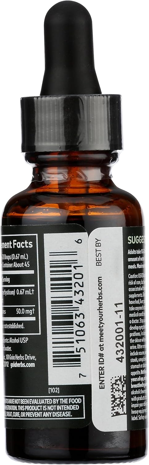 Gaia Herbs Kava Kava Root Extra Strength, 1 FZ