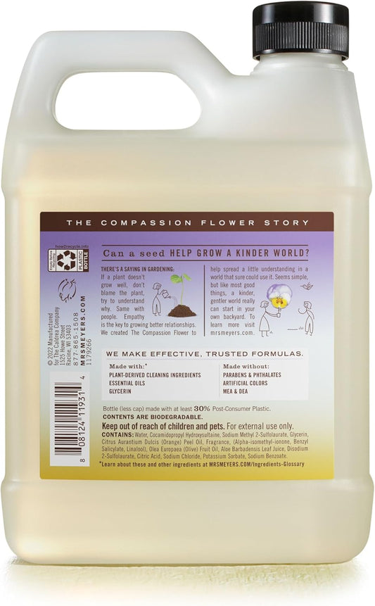 Mrs. Meyer'S Clean Day Hand Soap Refill, Made With Essential Oils, Biodegradable Formula, Compassion Flower, Packaging May Vary, 33 Fl. Oz