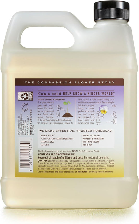 Mrs. Meyer'S Clean Day Liquid Dish Soap Refill, Biodegradable Formula, Compassion Flower, Packaging May Vary, 48 Fl. Oz