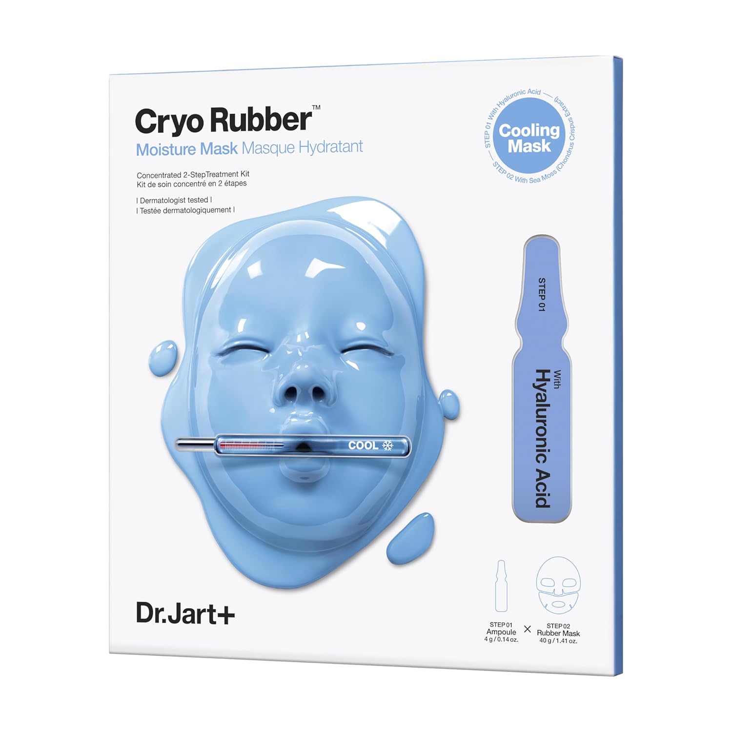 Dr.Jart+ Cryo Rubber Face Mask With Moisturizing Hyaluronic Acid | Korean Skin Care, 1.41 Ounce