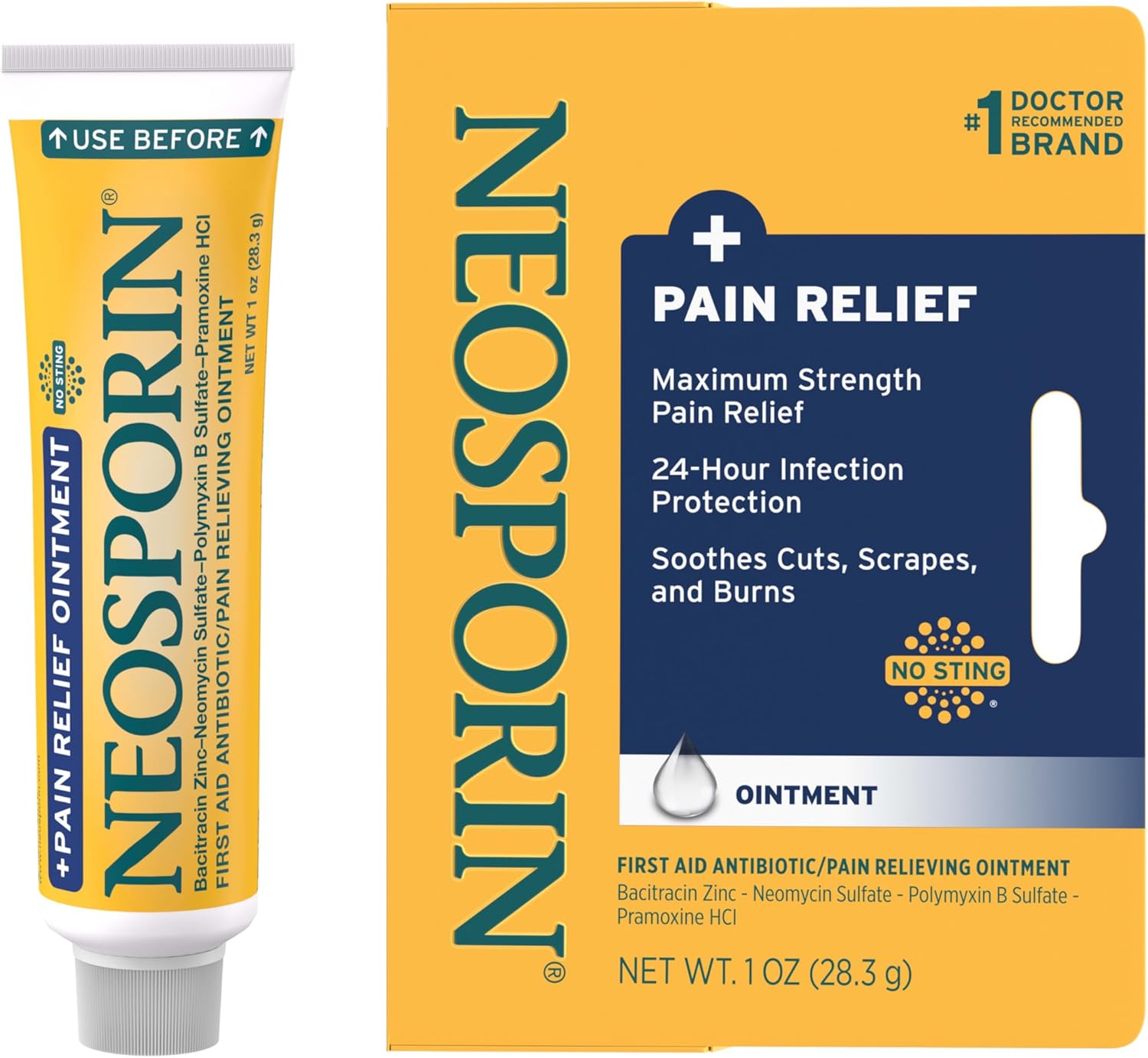Neosporin + Pain Relief Dual Action Cream, .5 Oz