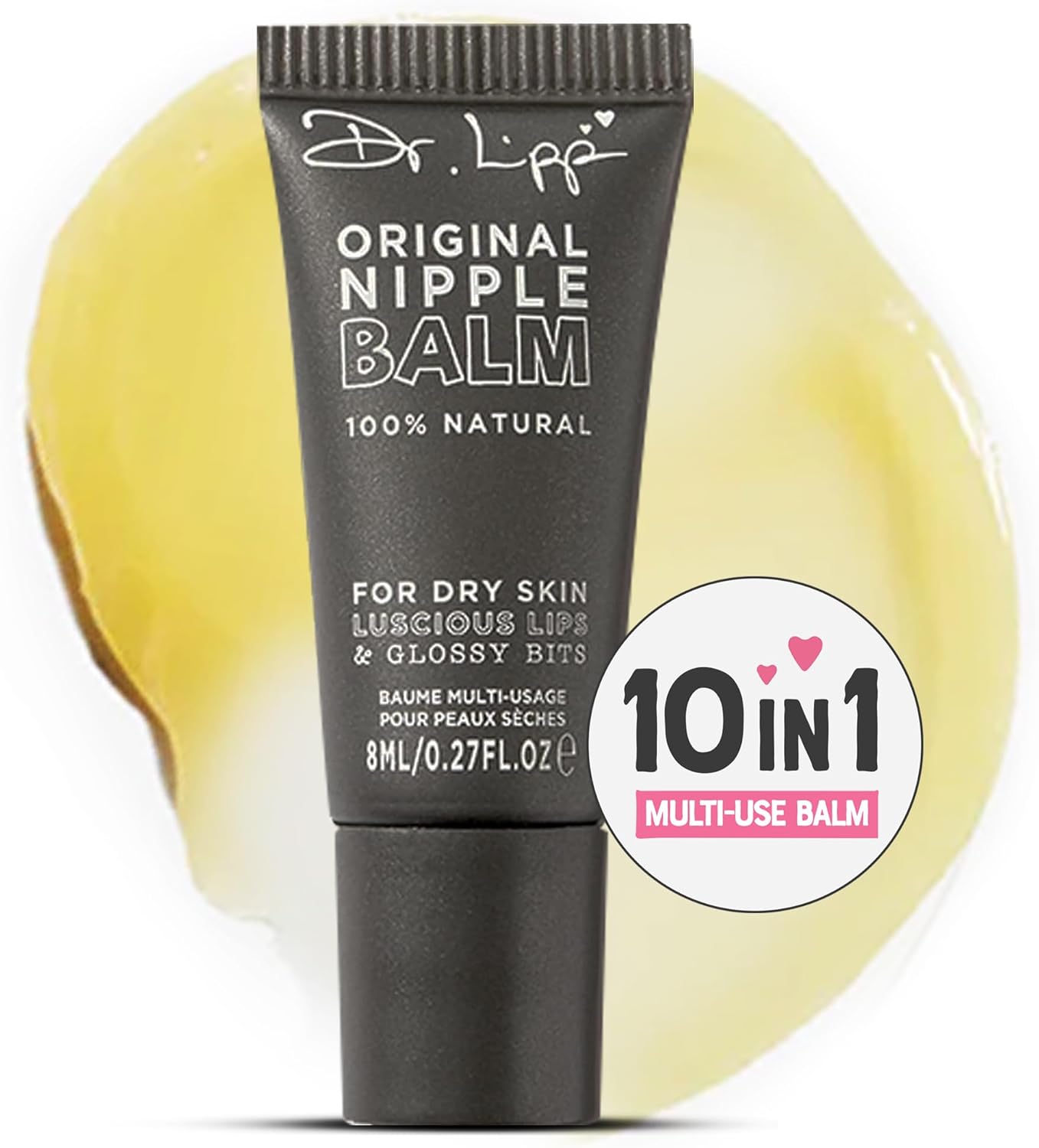 Dr. Lipp Original Nipple Balm 0.27 Fl Oz/8Ml – 10-In-One Multi-Purpose Moisturizer For Dry Skin, Lips, Hair, Cuticles & More
