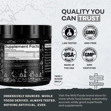 Wild Collagen Peptides Powder | Unflavored Ancient Diet Protein Powder For Men & Women | Non-Gmo, Keto & Paleo Friendly Supplements | (16 Oz)
