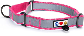 PAWTITAS Martingale Dog Collar ideal for training | Martingale dog collars for Small dogs | Reflective Dog Collar for dogs and puppy | Small dog collar - Pink Martingale collar