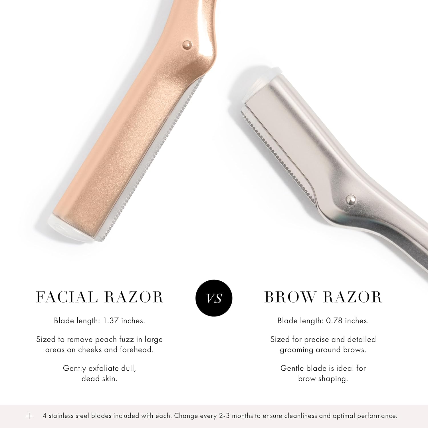 Tweezerman Rose Gold Facial Razor : Amazon.co.uk: Beauty