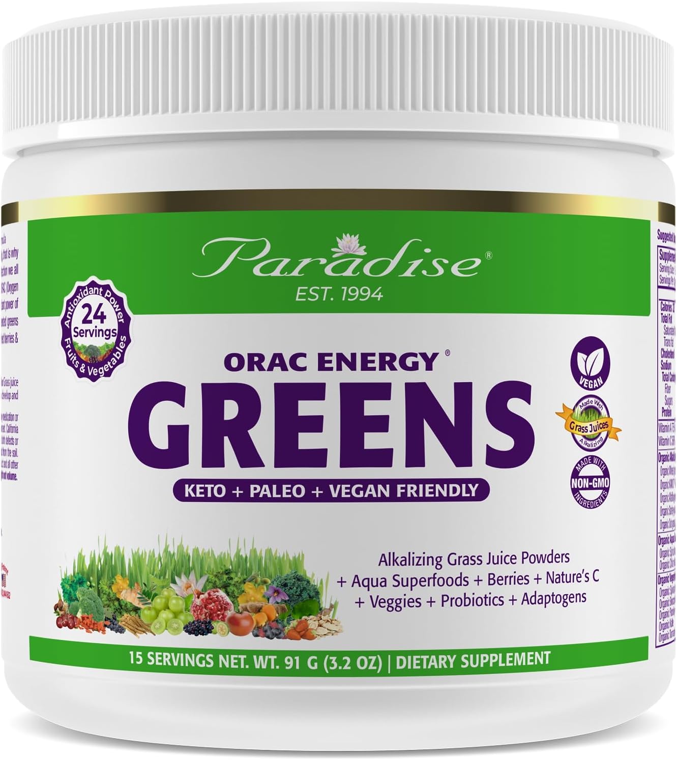 Orac Energy Greens 15 Srv Trial Size New