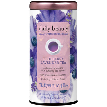 The Republic Of Tea Beautifying Botanicals® Daily Beauty Blueberry Lavender Herbal Tea Bags(36 Count)