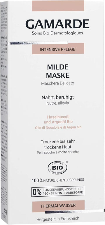 Gamarde Organic Cosmetics: Mild Mask For Dry To Very Dry Skin I Natural Cosmetics Face Mask I Nourishing & Soothing Face Mask I Face Mask I Face Mask Men & Women I Vegan I 40 Ml