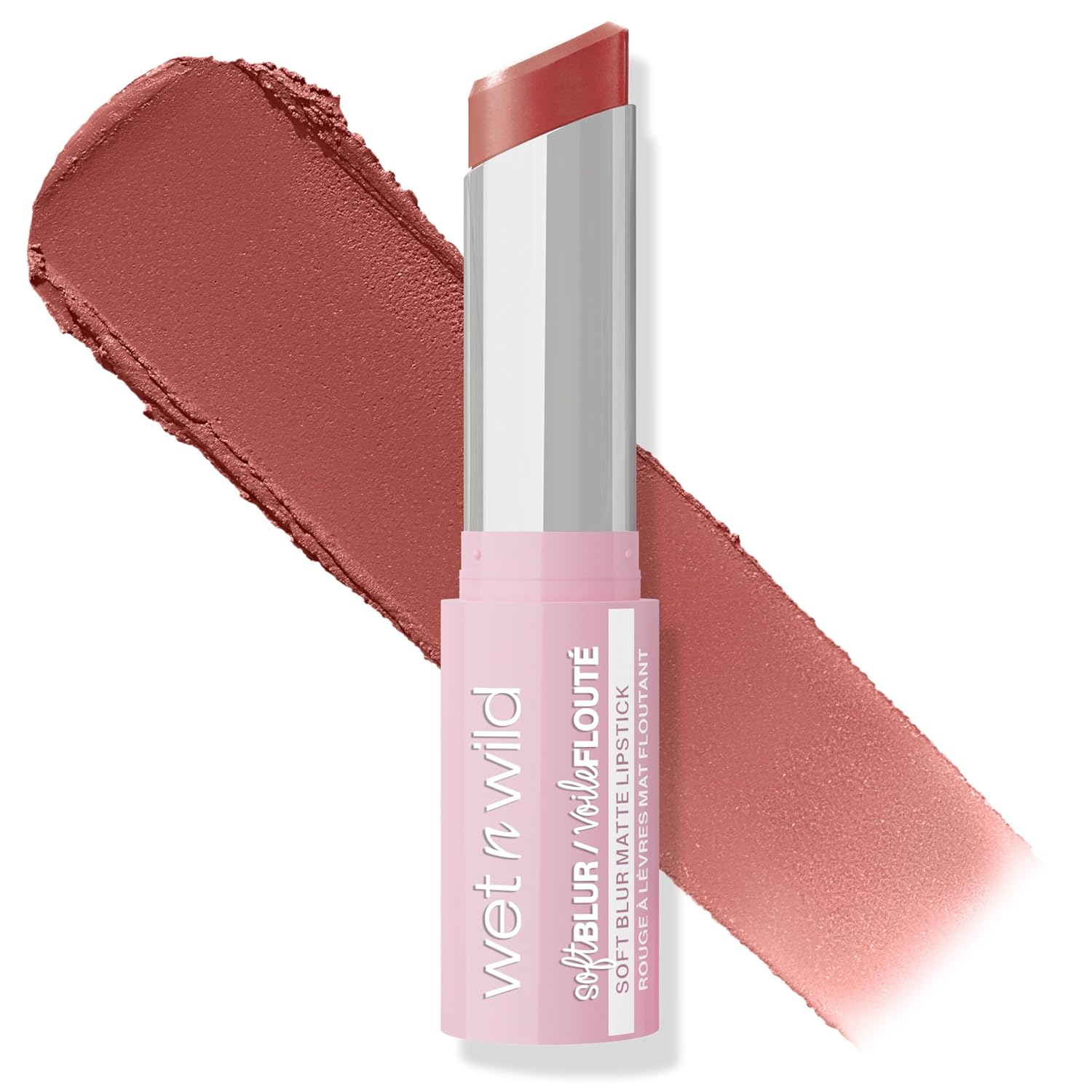 Wet N Wild Soft Blur Matte Lipstick, Velvety Semi-Sheer Buildable Color, Soft Matte Powdery Finish, Comfortable Wear, Vegan & Cruelty-Free - Nude For Love