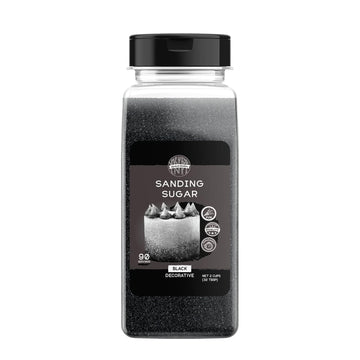 Birch & Meadow Black Sanding Sugar, 1 Lb, Colorful Sugar Crystals For Festive Holiday Baking