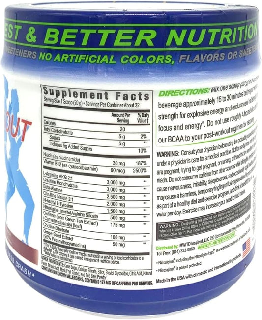 PERFORMANCE INSPIRED Nutrition Pre-Workout Powder - Contains Citrullin