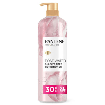 Pantene Rose Water Conditioner, Soothes, Replenishes Hydration, Safe For Color Treated Hair, Nutrient Infused With Vitamin B5 And Antioxidants, Pro-V Blends, 30.0 Oz