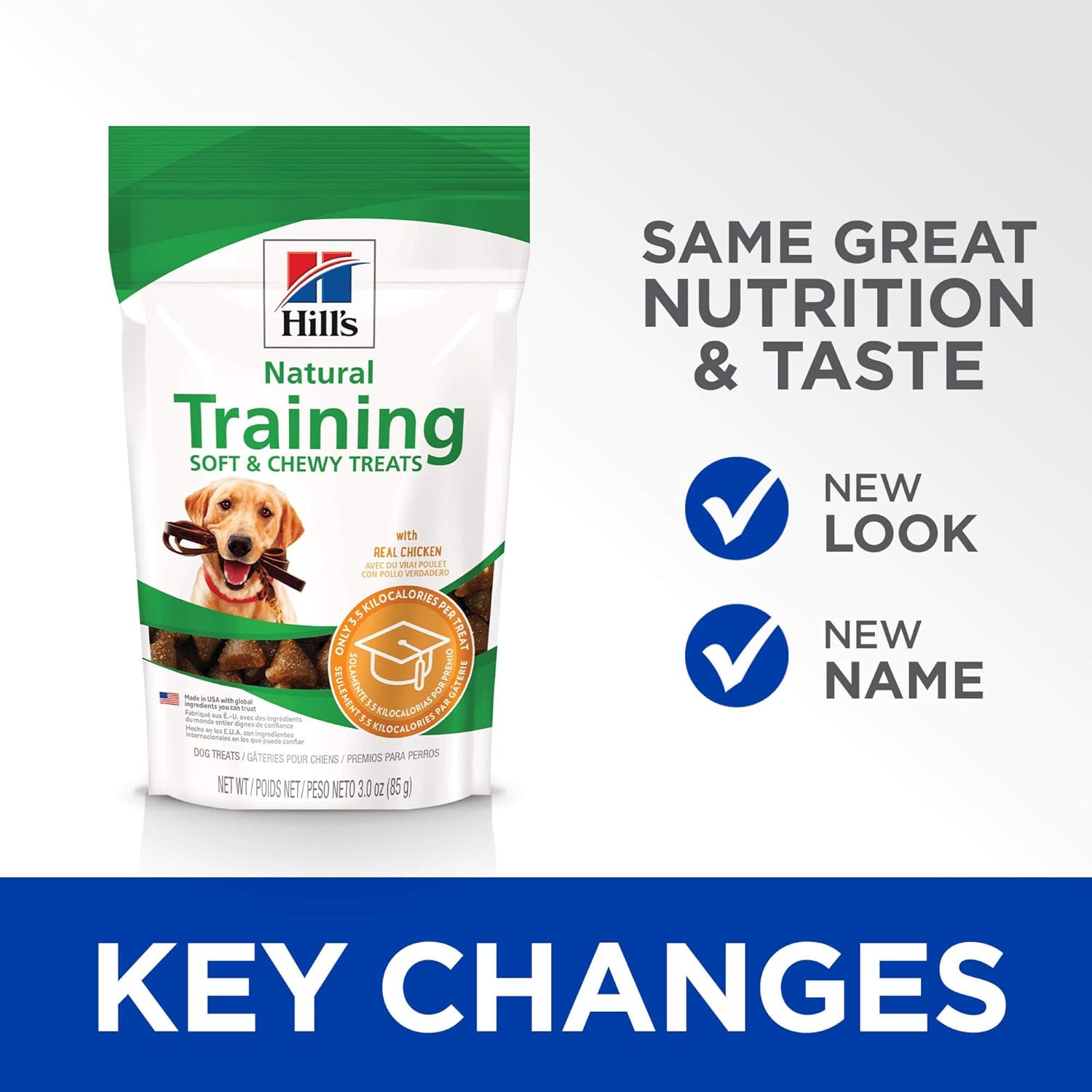 Hill's Natural Training Soft & Chewy Treats, All Life Stages, Great Taste, Dog Treats, Chicken, 3 oz Bag : Dry Pet Food : Pet Supplies