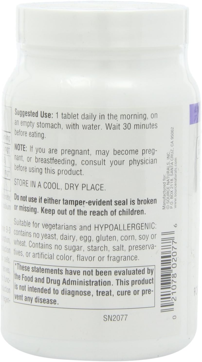 Source Naturals NADH, Coenzyme B-3, for Energy and Mental Alertness*, 5 mg - 60 Enteric Coated Tablets : Health & Household
