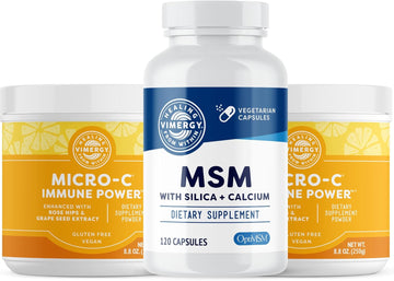 Vimergy Msm (120 Caps) And Micro-C Immune Power Tm * (2 X 250G) 3 Piece Bundle