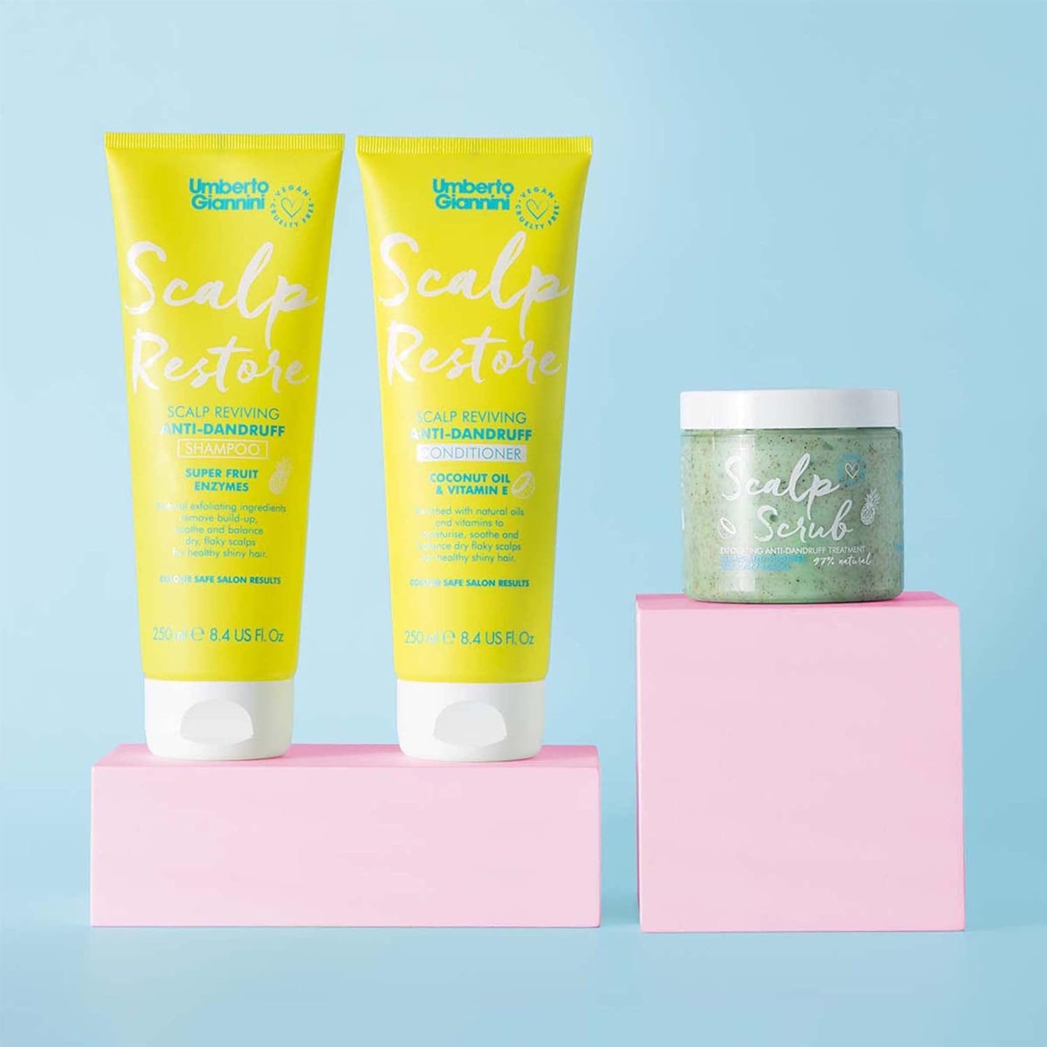 Umberto Giannini Salon Shampoo & Conditioner Duo, Hydrating And Smoothing Vegan & Cruelty Free Moisturising Haircare Bundle For Frizzy, Straight Hair, 2 Pack