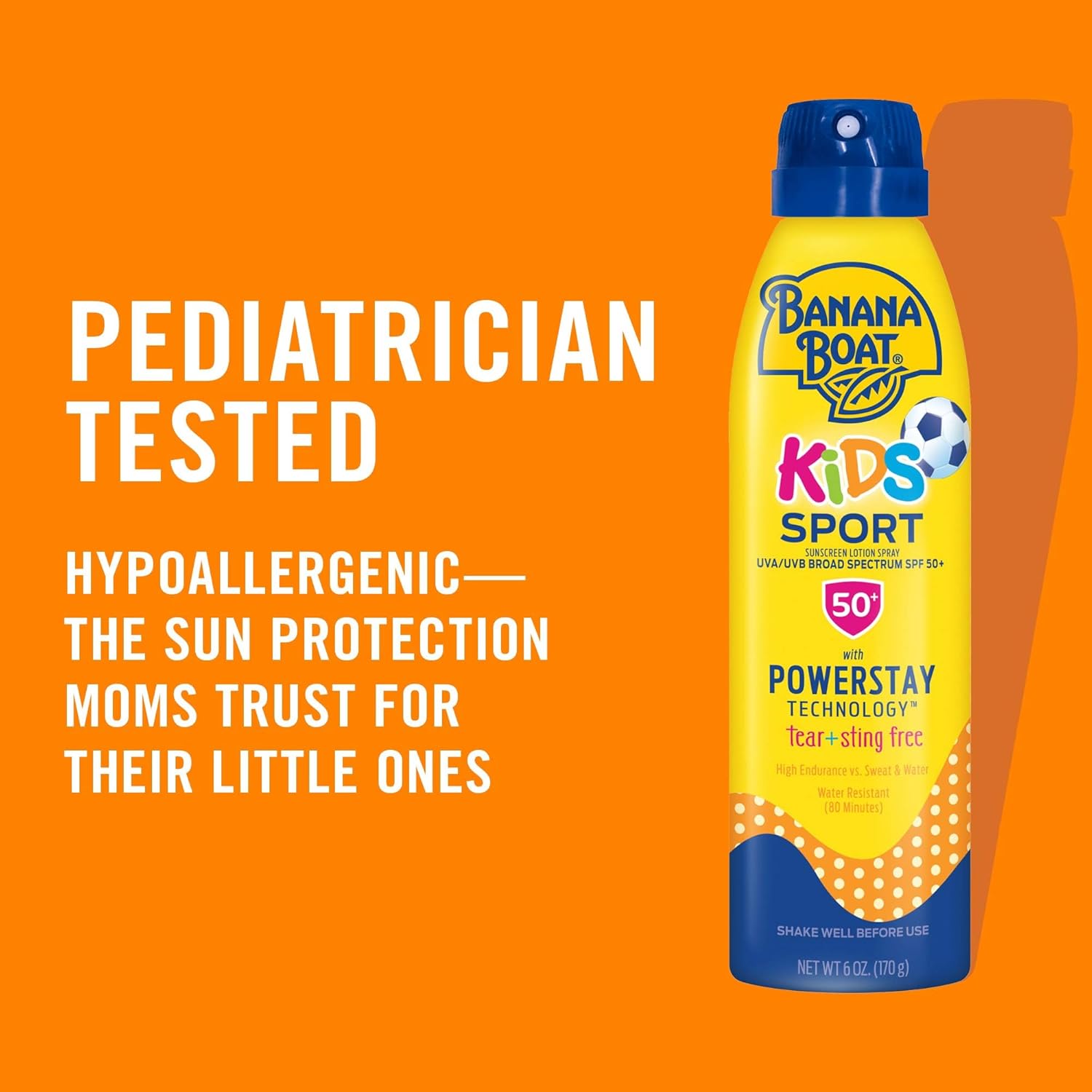 Banana Boat Kids Sport Sunscreen Spray SPF 50, Twin Pack | Kids Sunscreen Spray, Kids Sunblock Spray, Oxybenzone Free Sunscreen for Kids, Spray Sunscreen SPF 50, 6oz each : Beauty & Personal Care