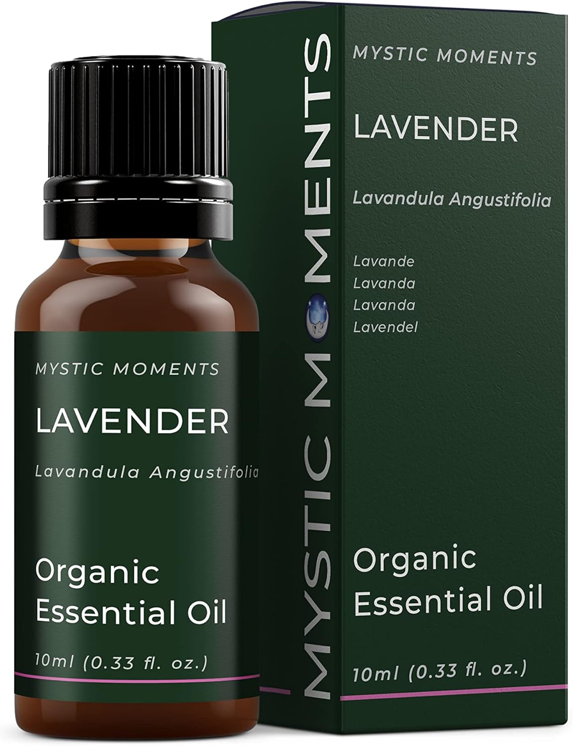 Mystic Moments | Organic Lavender Essential Oil 10ml - Pure & Natural oil for Diffusers, Aromatherapy & Massage Blends Vegan GMO Free