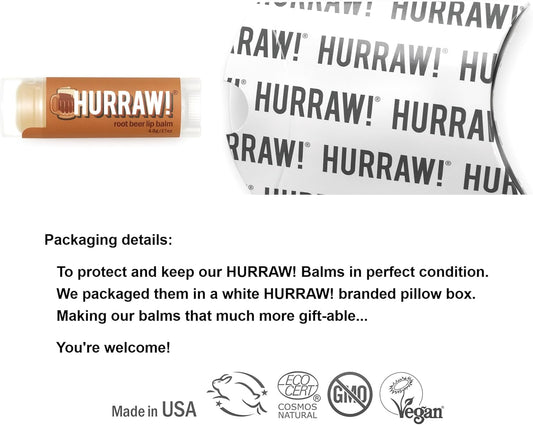 Hurraw! Coconut, Mint, Lemongrass (Pitta) Lip Balm: Organic, Certified Vegan, Cruelty And Gluten Free. Non-Gmo, 100% Natural Ingredients. Bee, Shea, Soy And Palm Free. Made In Usa