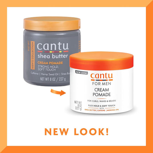 Cantu For Men Cream Pomade Flex Hold, 8 Oz (Packaging May Vary)